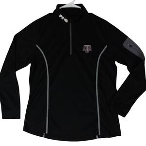 Ping Performance Quarter Zip Womens Large Black Texas A&M Golf Active College